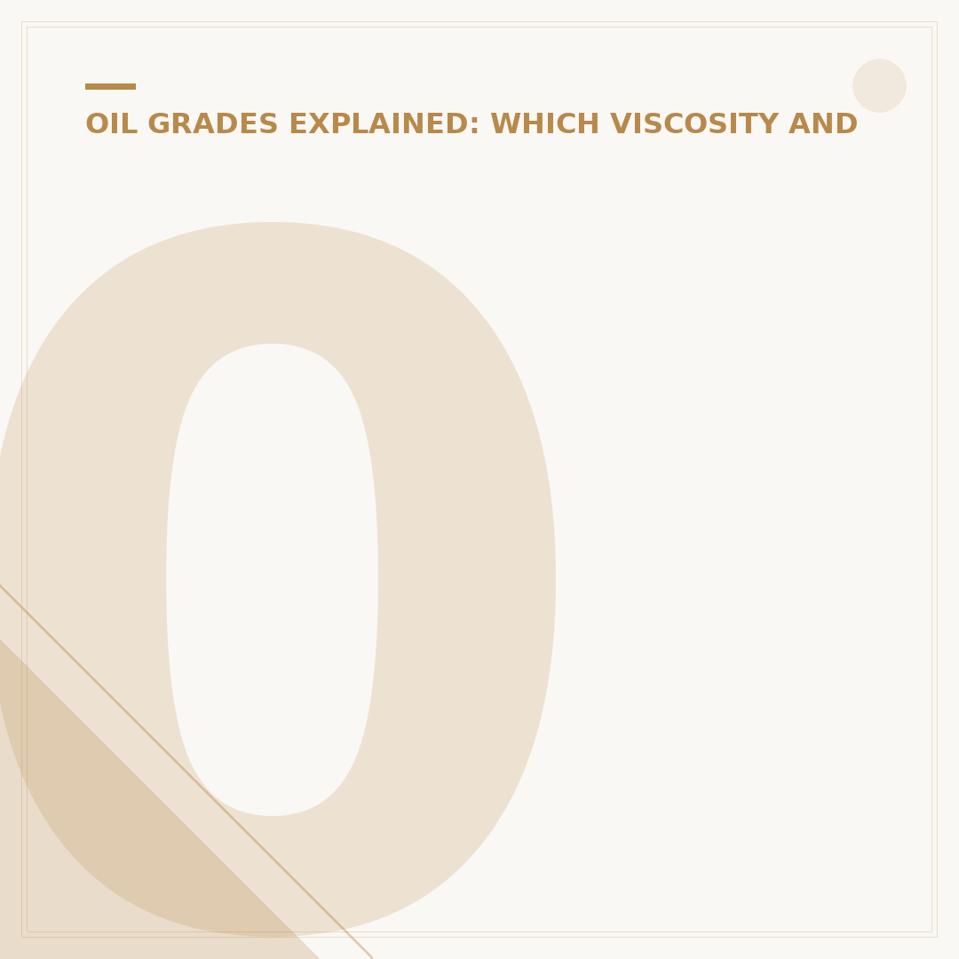 0W20 Engine Oil: What It Is and Why It Matters