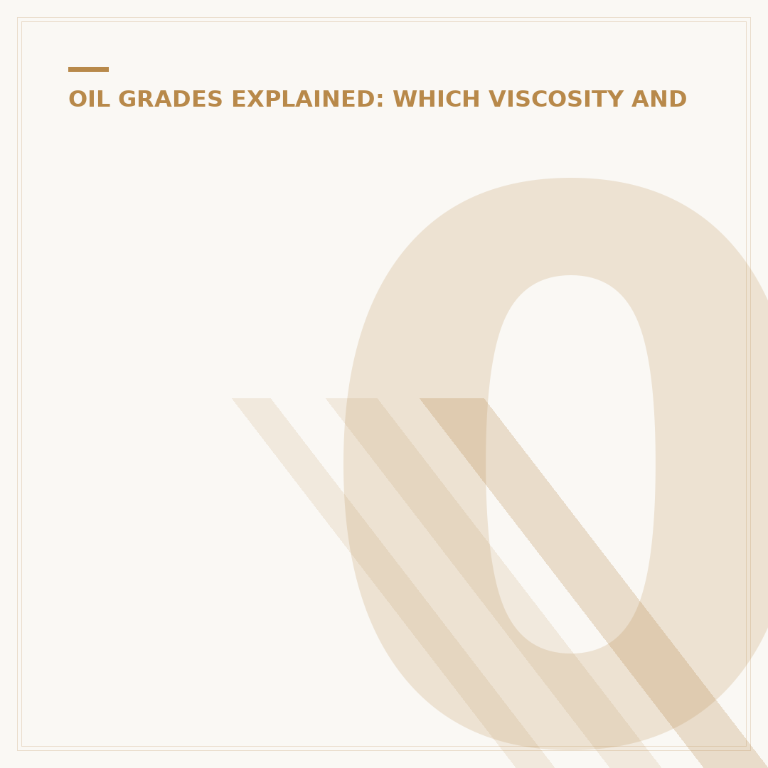 0W30 Engine Oil: What It Is & Why Your Car Needs It