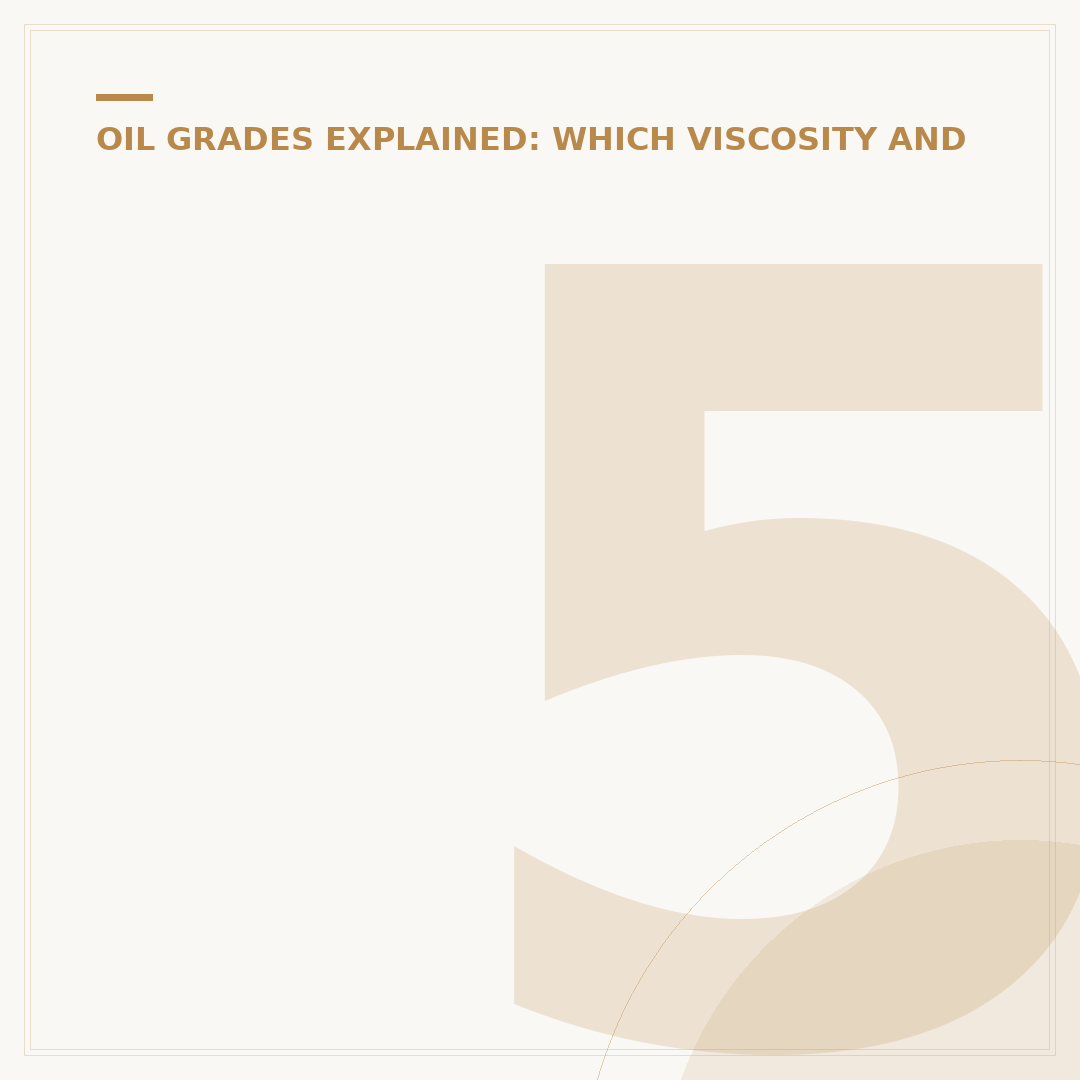 5W-30 Full Synthetic Motor Oil: What It Is