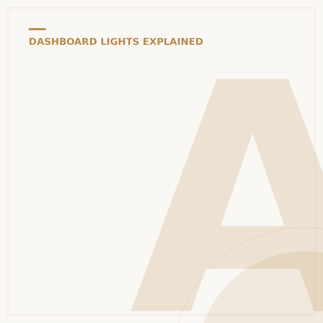 Audi A4 Dashboard Lights: What They Mean