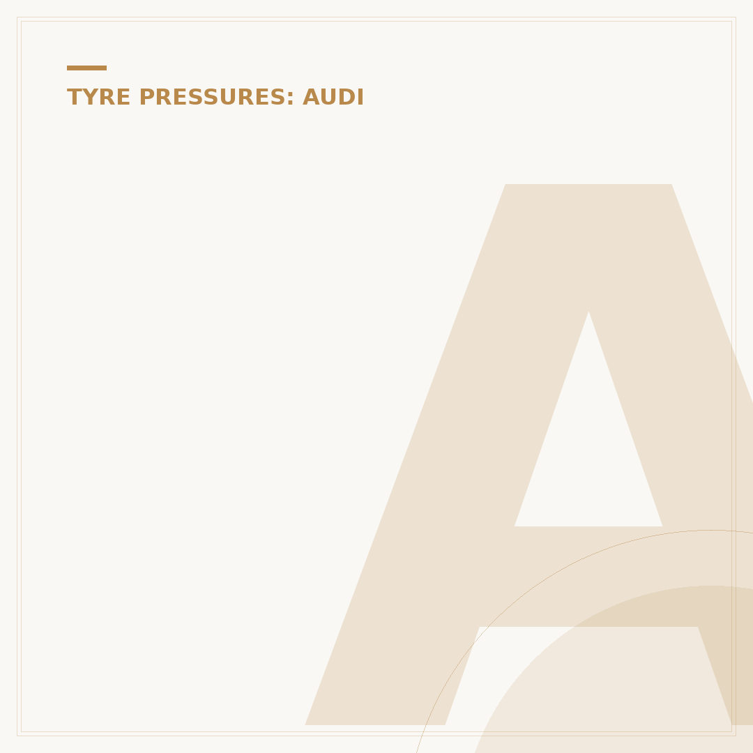 Audi Q5 Tyre Pressure: Keeping Your SUV Safe