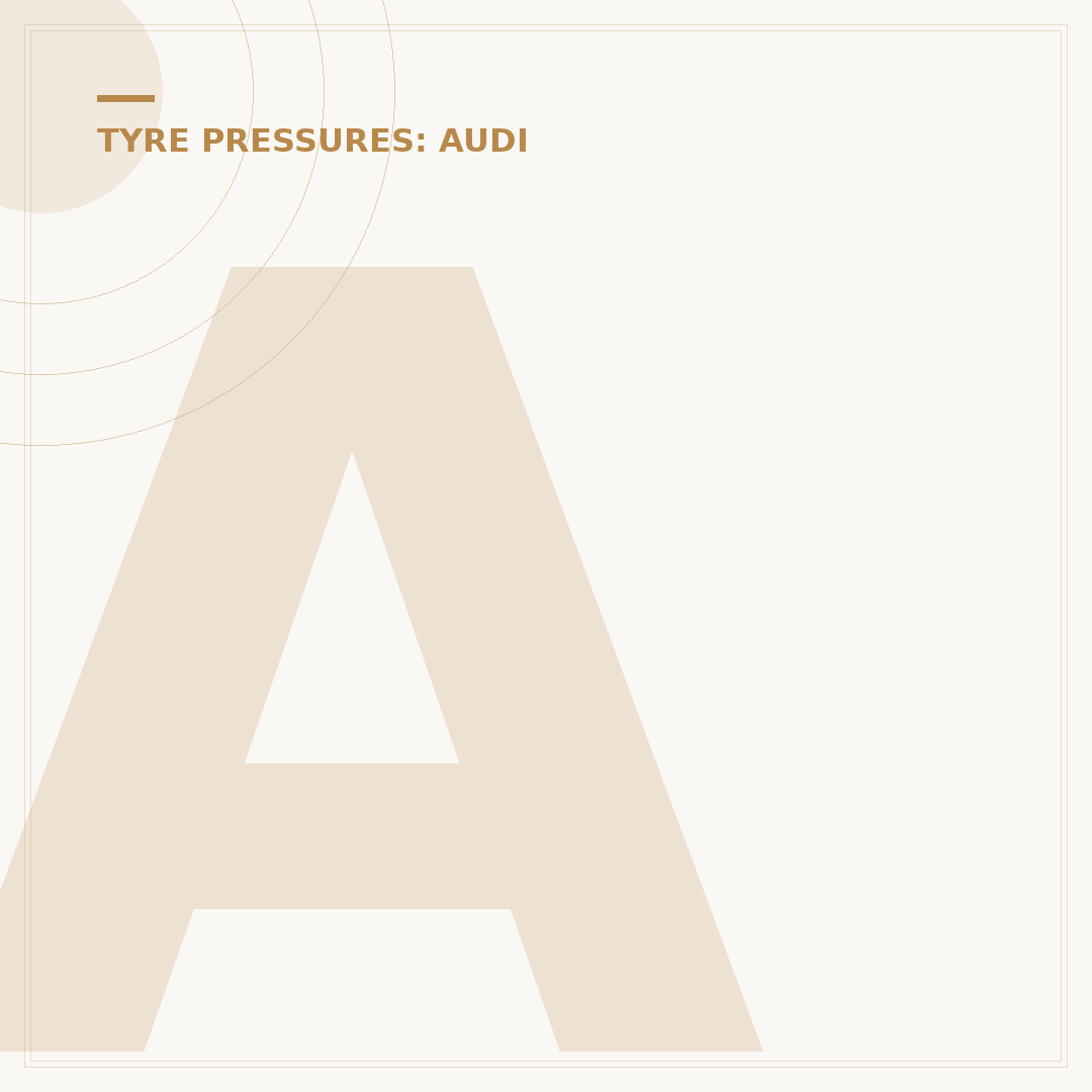 Audi TT Tyre Pressure: Find Your Correct PSI
