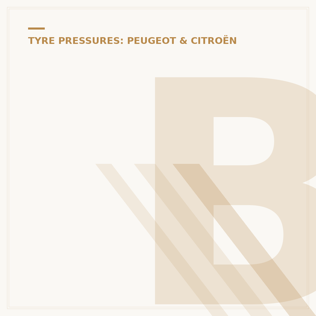 Berlingo Tyre Pressure: Find the Right PSI for Your Van