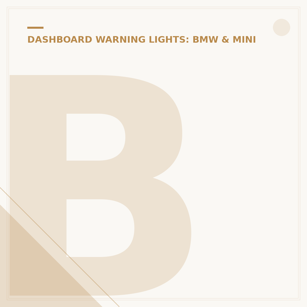 BMW 1 Series Warning Signs