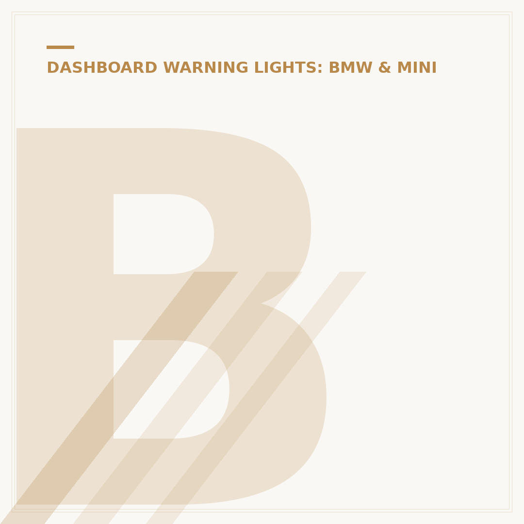 BMW 3 Series Warning Symbols Explained