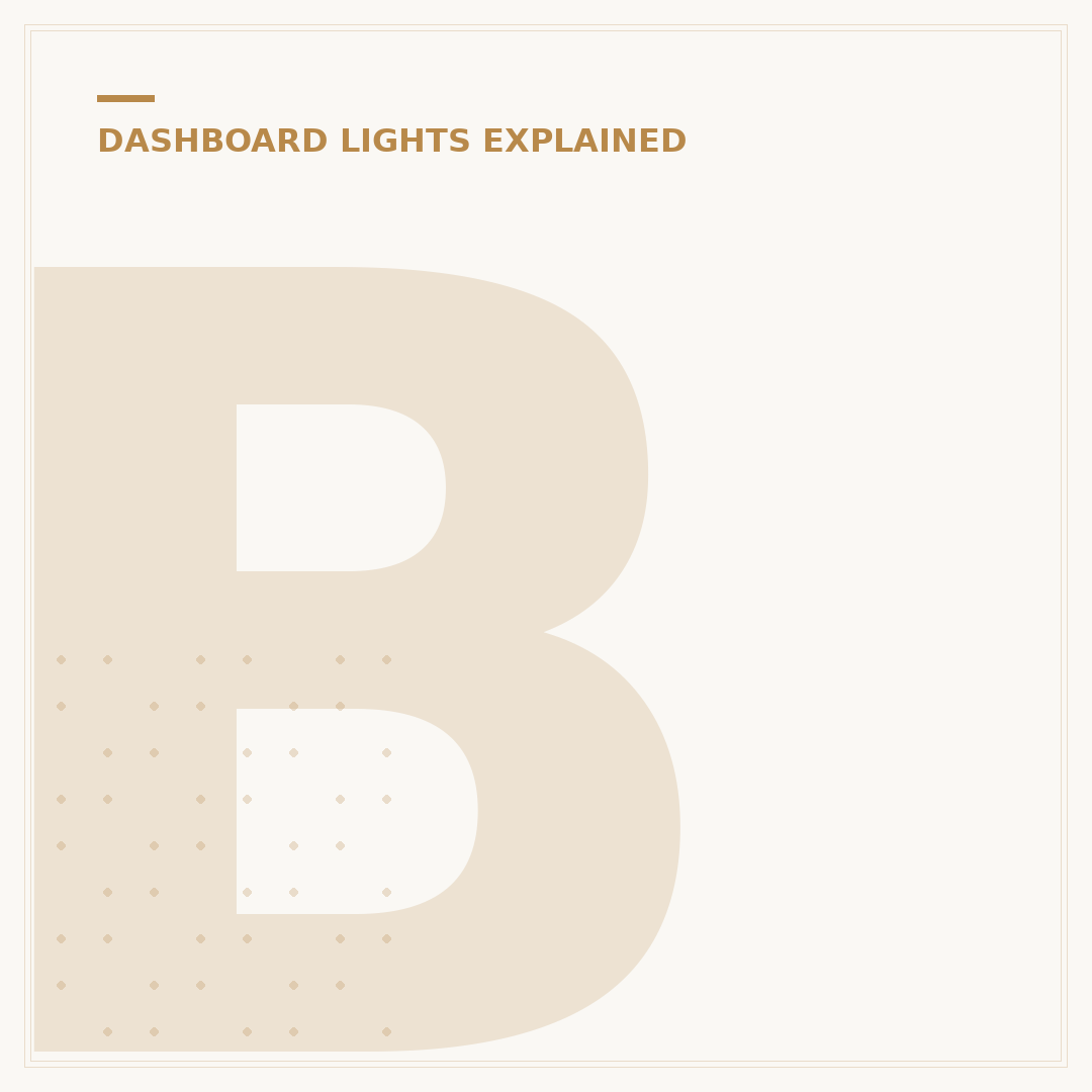BMW Dashboard Lights and Meanings Explained