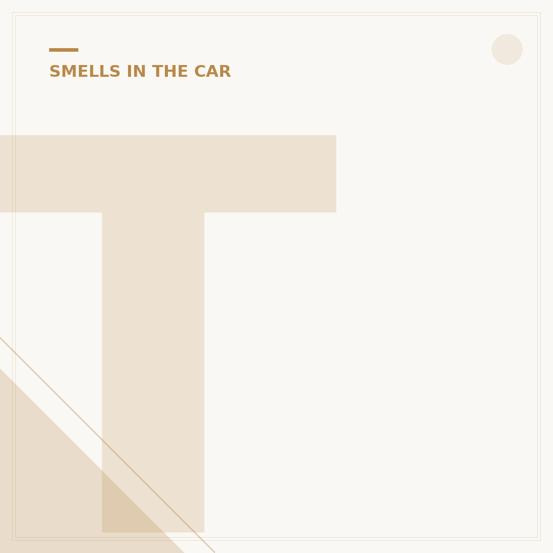 Tackling Unpleasant Car Smell: Causes and Solutions