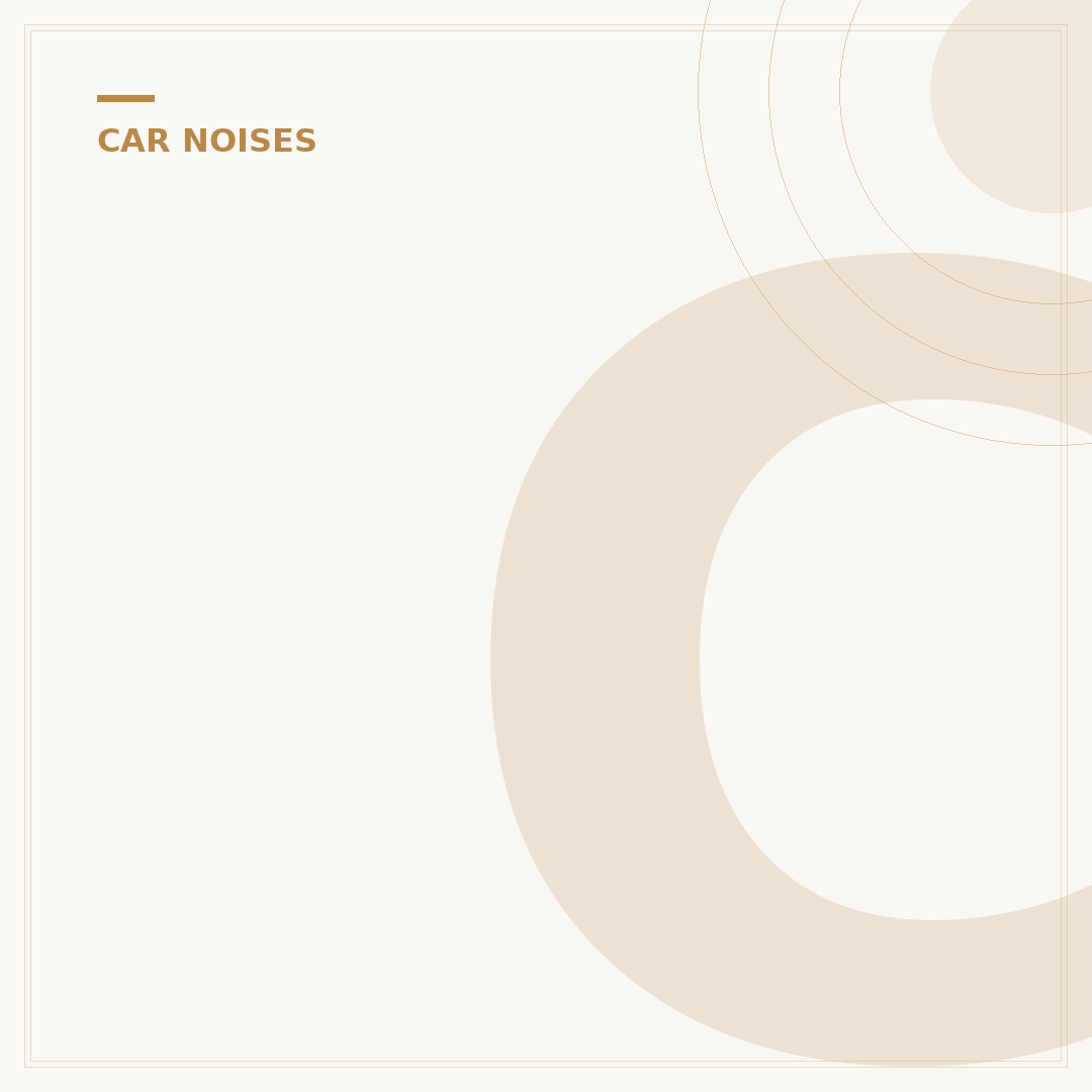 Car Making Squeaking Noise When Driving: Causes & Checks