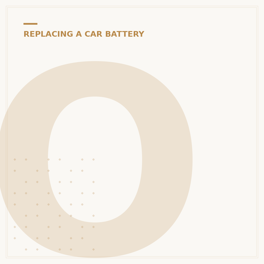 Order to Disconnect a Car Battery