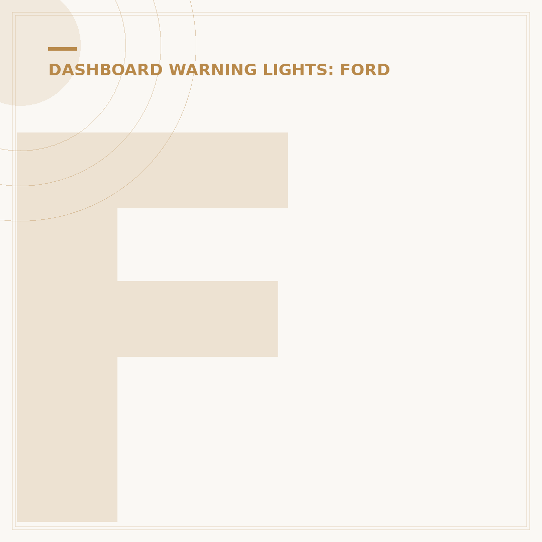 Ford Focus Warning Lights On Dash: What They Mean