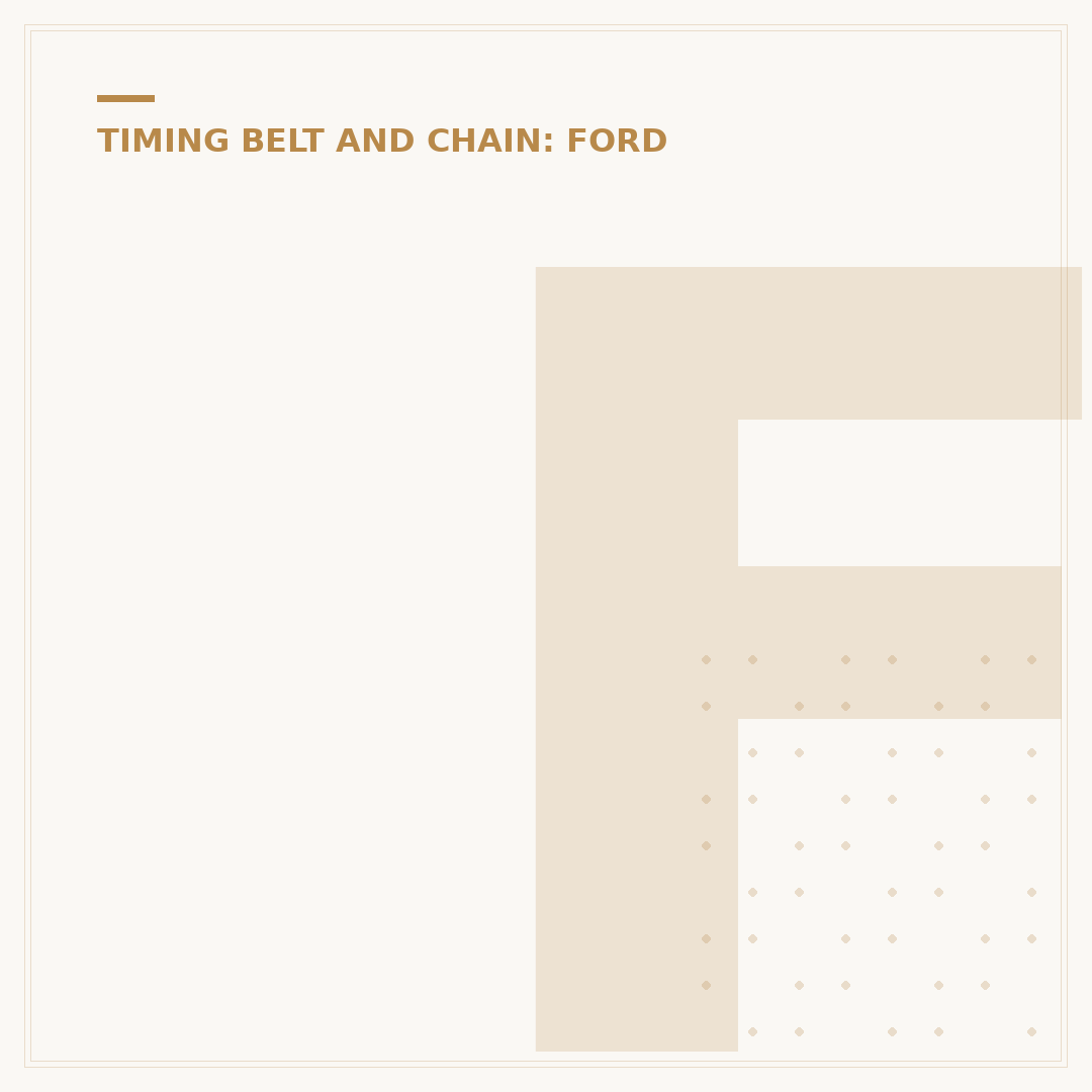 Ford Transit Wet Belt System