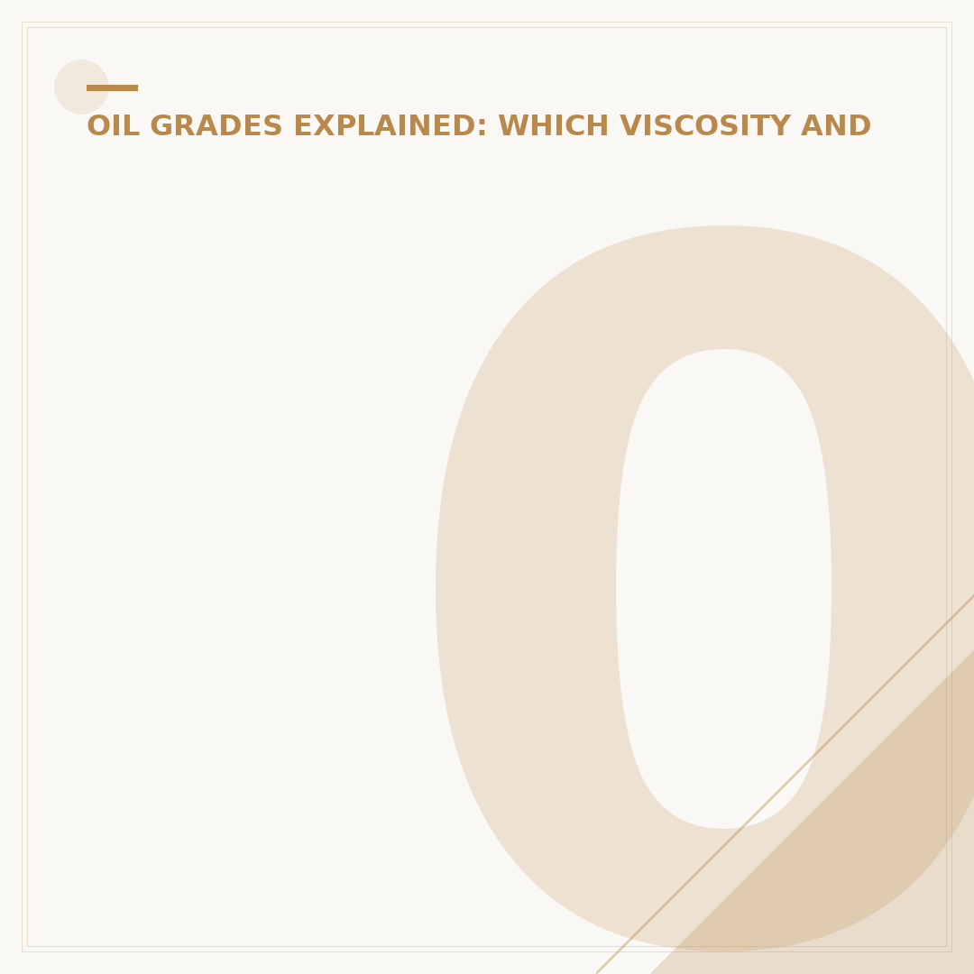 0W20 Full Synthetic Oil: What It Is & Why Your Car Needs It