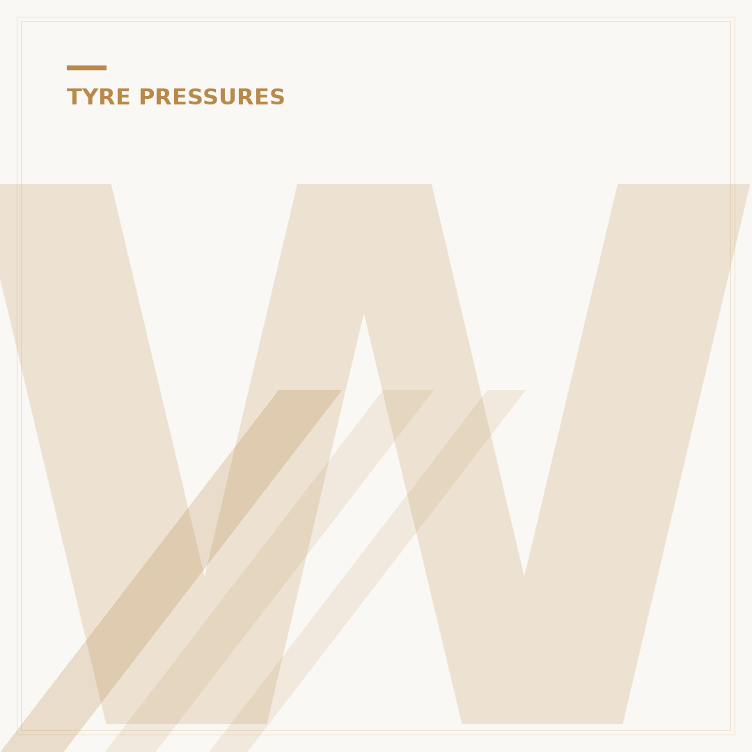 When to Increase Tyre Pressure Above Normal