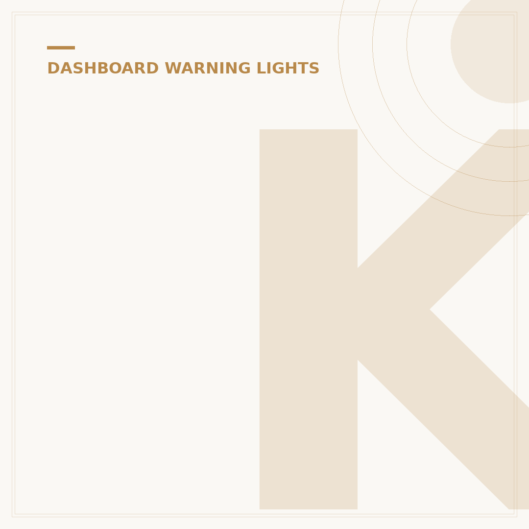 Kia Sportage Dashboard Warning Lights