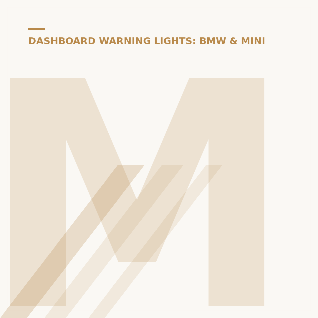 Mini Cooper S Dashboard Warning Lights Explained