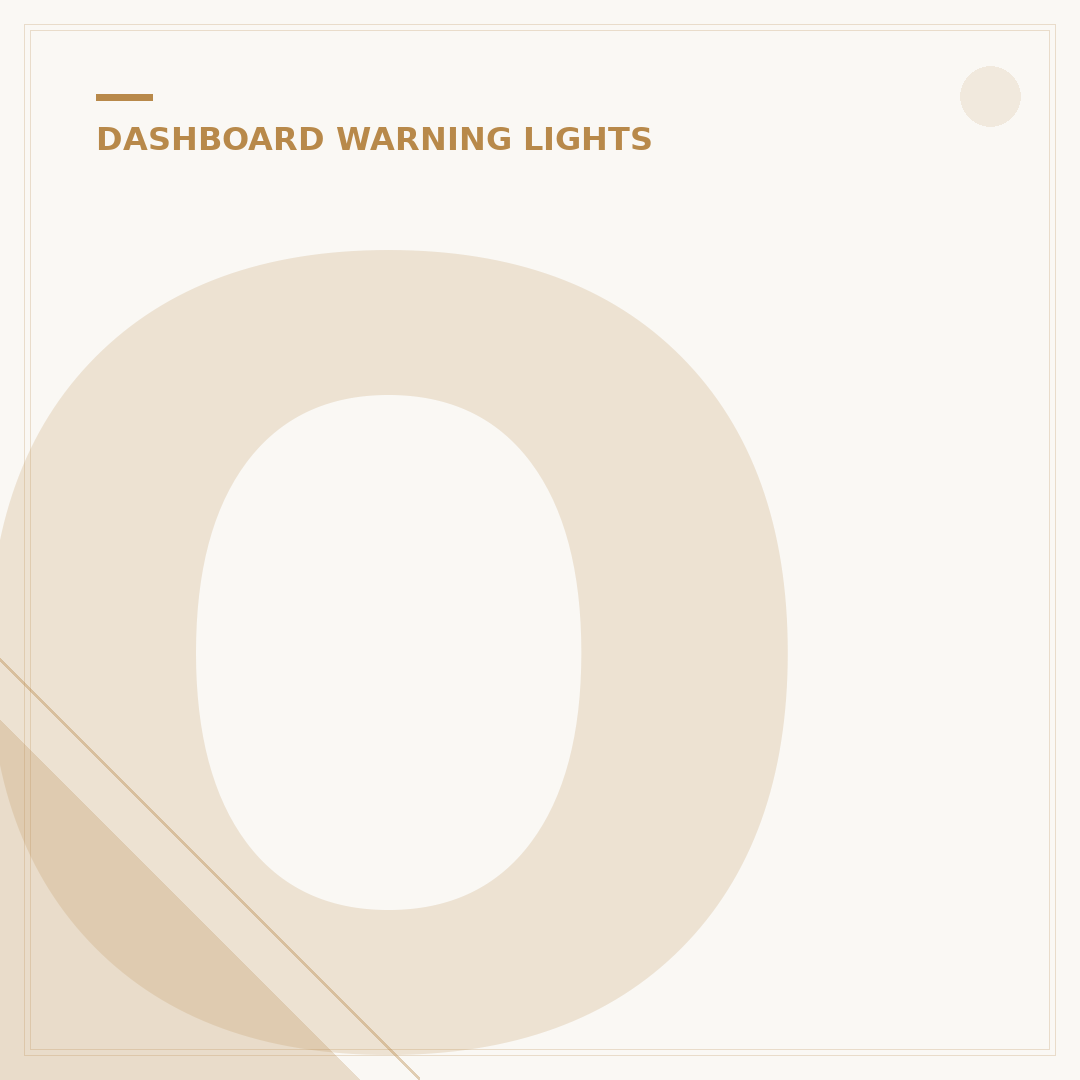 Orange Warning Light on Dashboard: What It Means