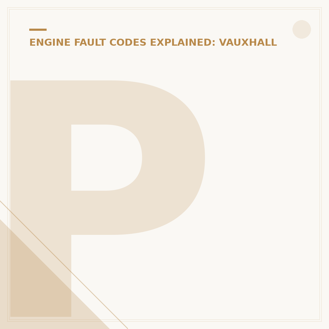 P0016 Vauxhall Code