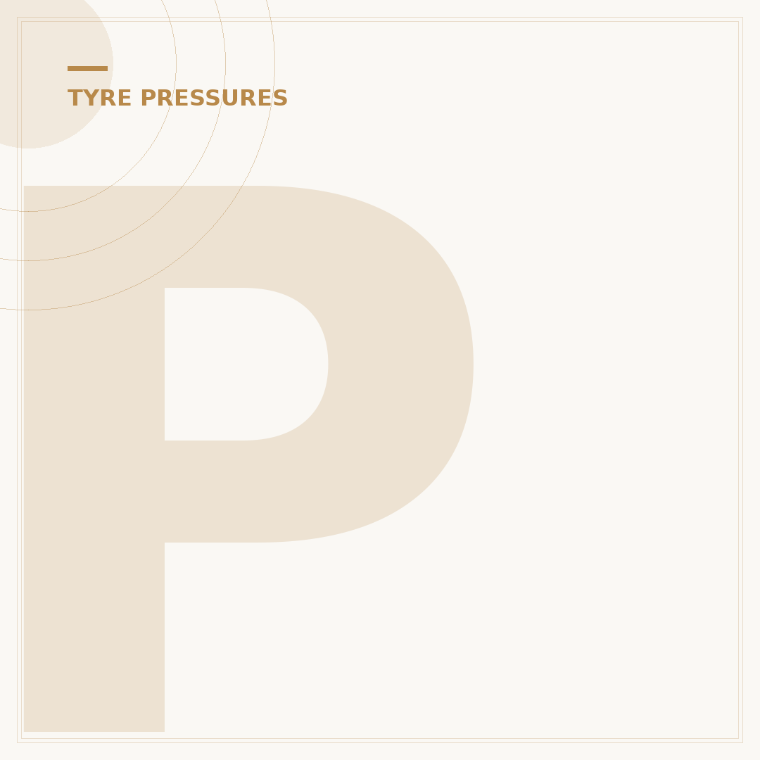 PSI Tyre Pressure Chart by Size