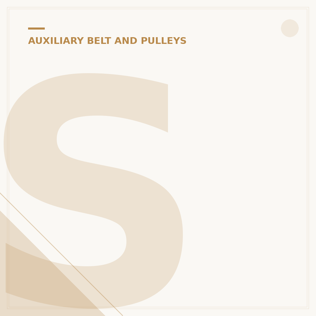 Squeaky Auxiliary Belt: Causes and Solutions