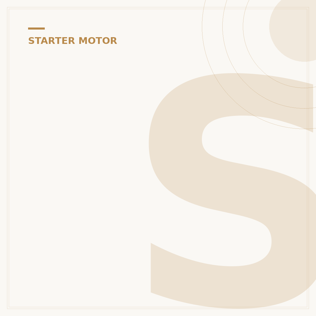 Starter Motor Refurbishment: Revive Your Vehicle's Crank
