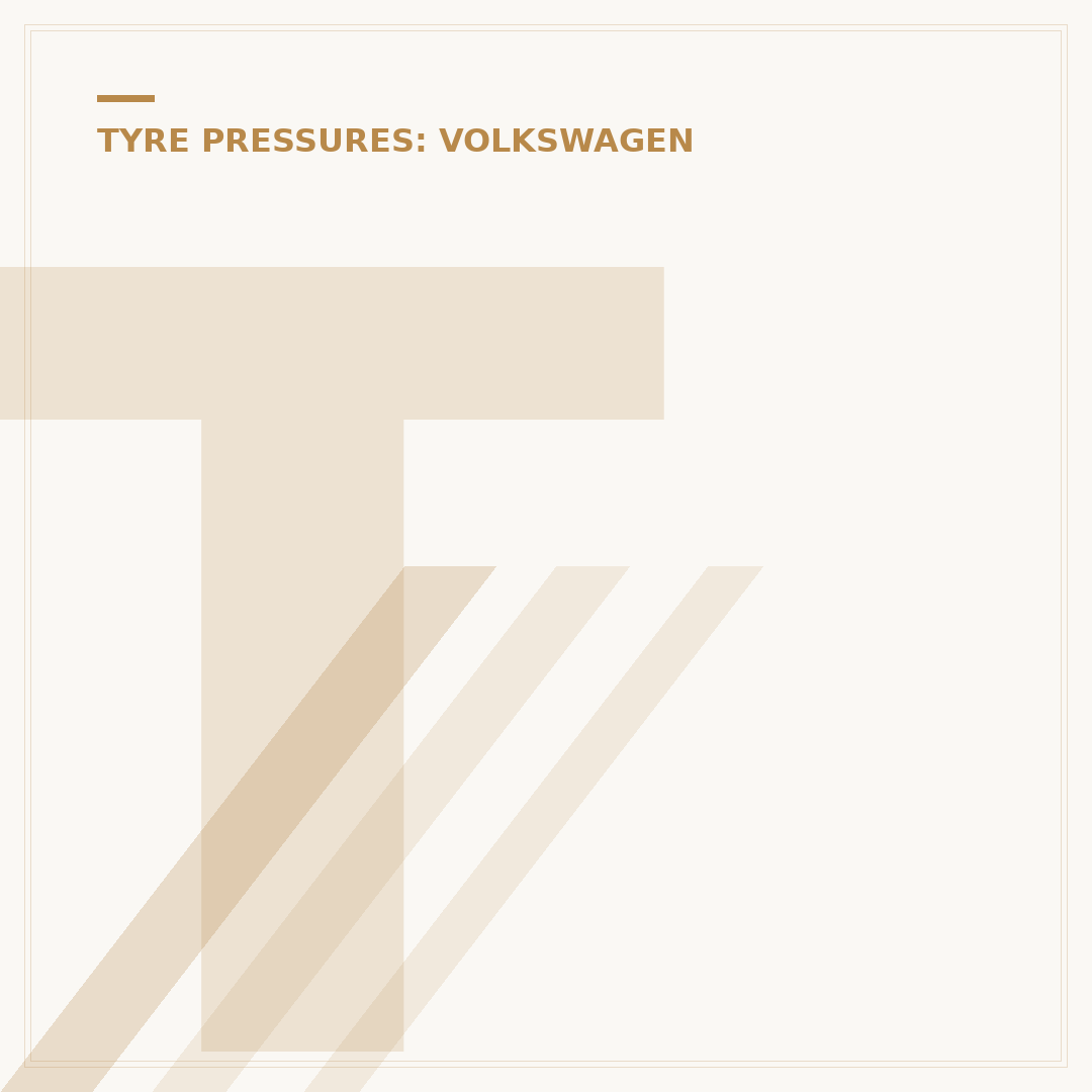 T Roc Tyre Pressure: Find Your VW Model's Settings