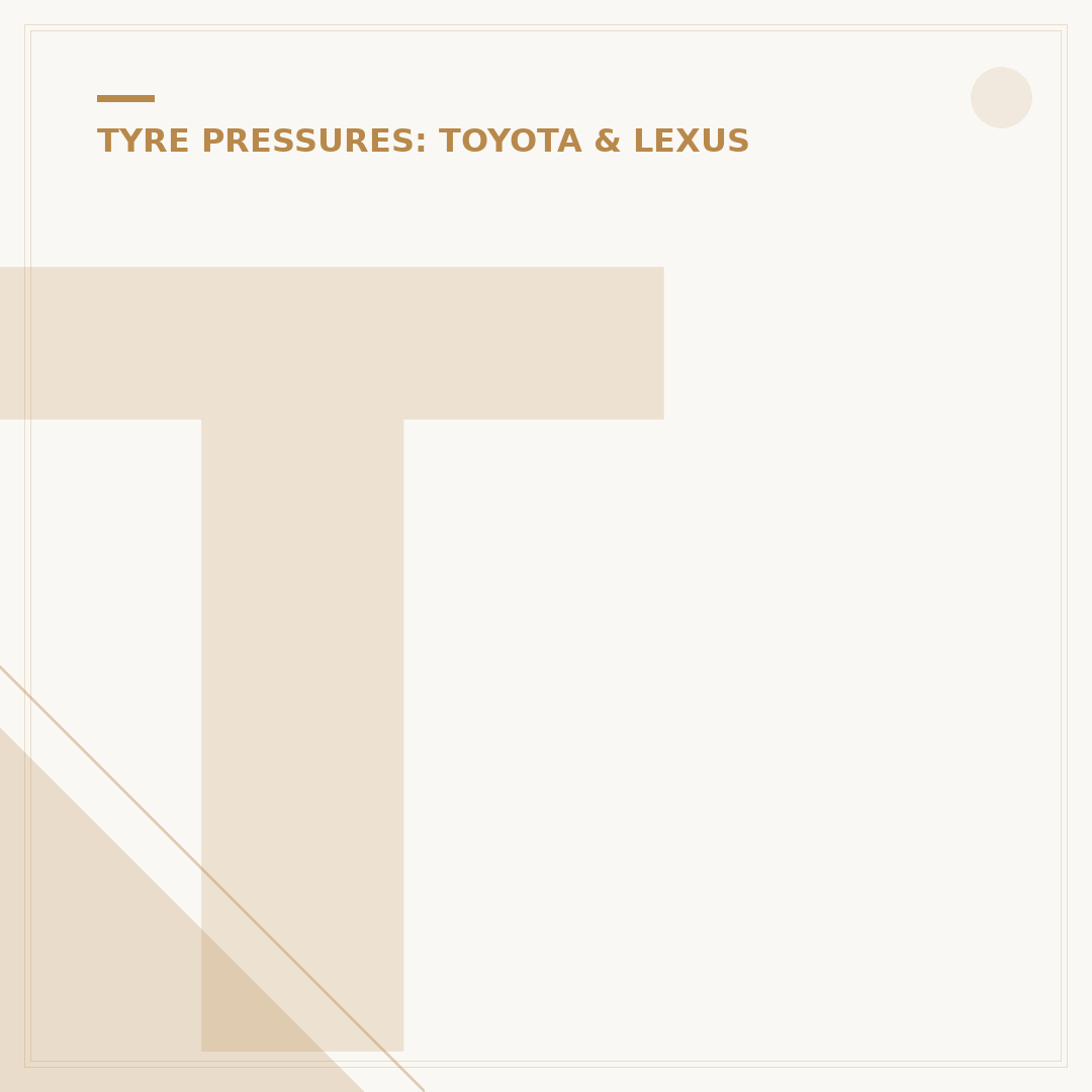 Toyota Tyre Pressure