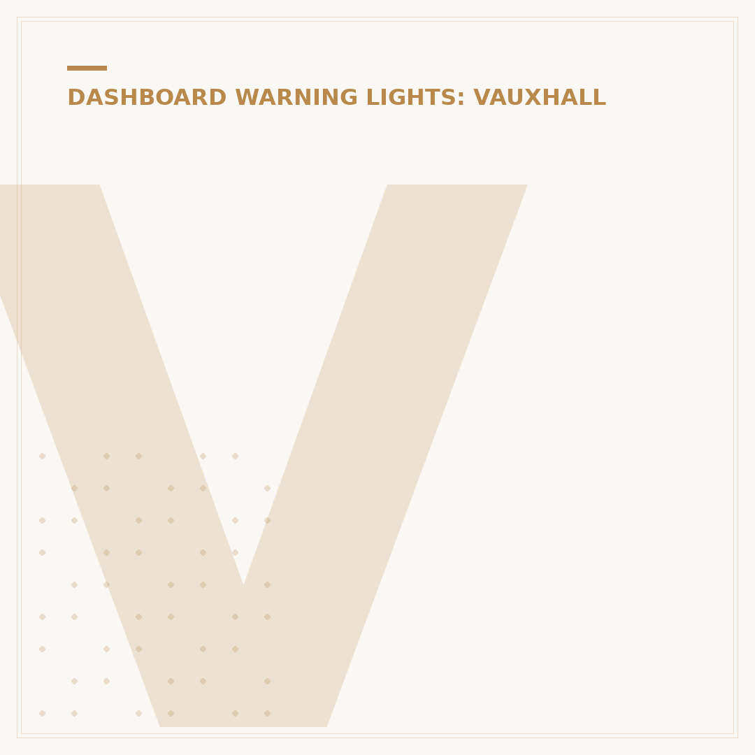Vauxhall Corsa Dashboard Lights Explained