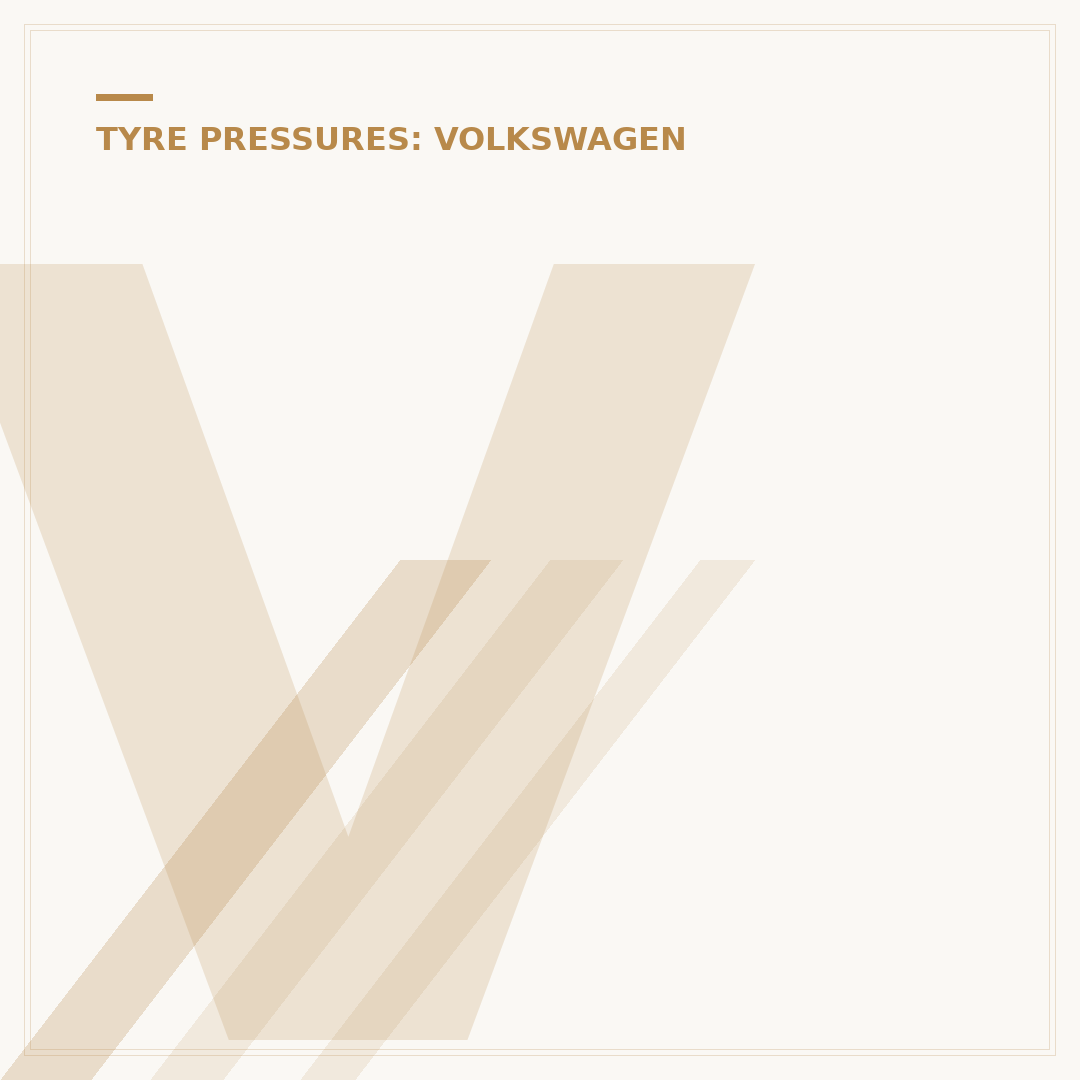 Volkswagen Passat Tyre Pressure: Finding the Right PSI