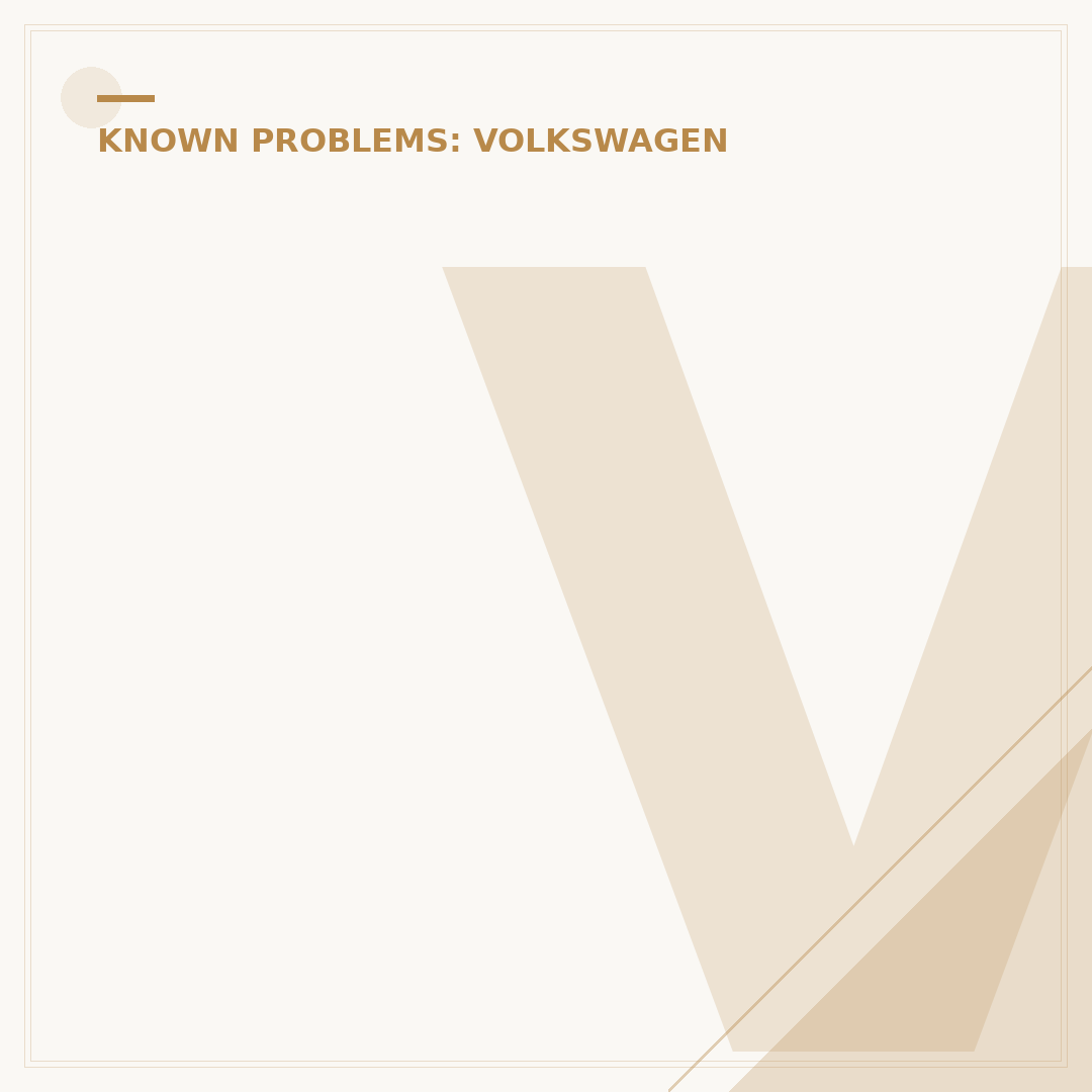 Volkswagen Polo Common Problems & Solutions