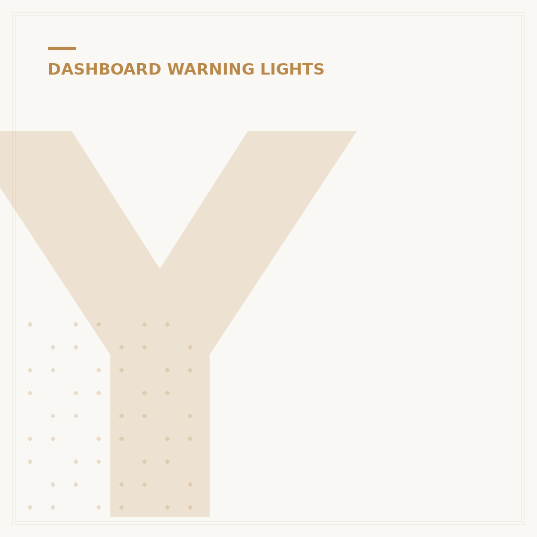 Yellow Warning Light on Dashboard: What It Means