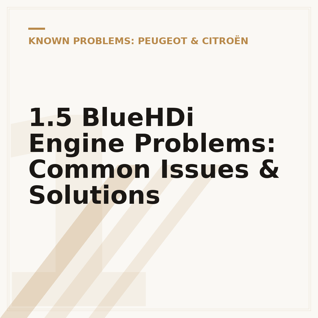 1.5 BlueHDi Engine Problems: Common Issues & Solutions