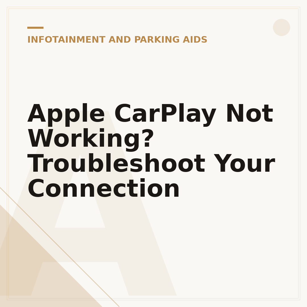 Apple CarPlay Not Working? Troubleshoot Your Connection