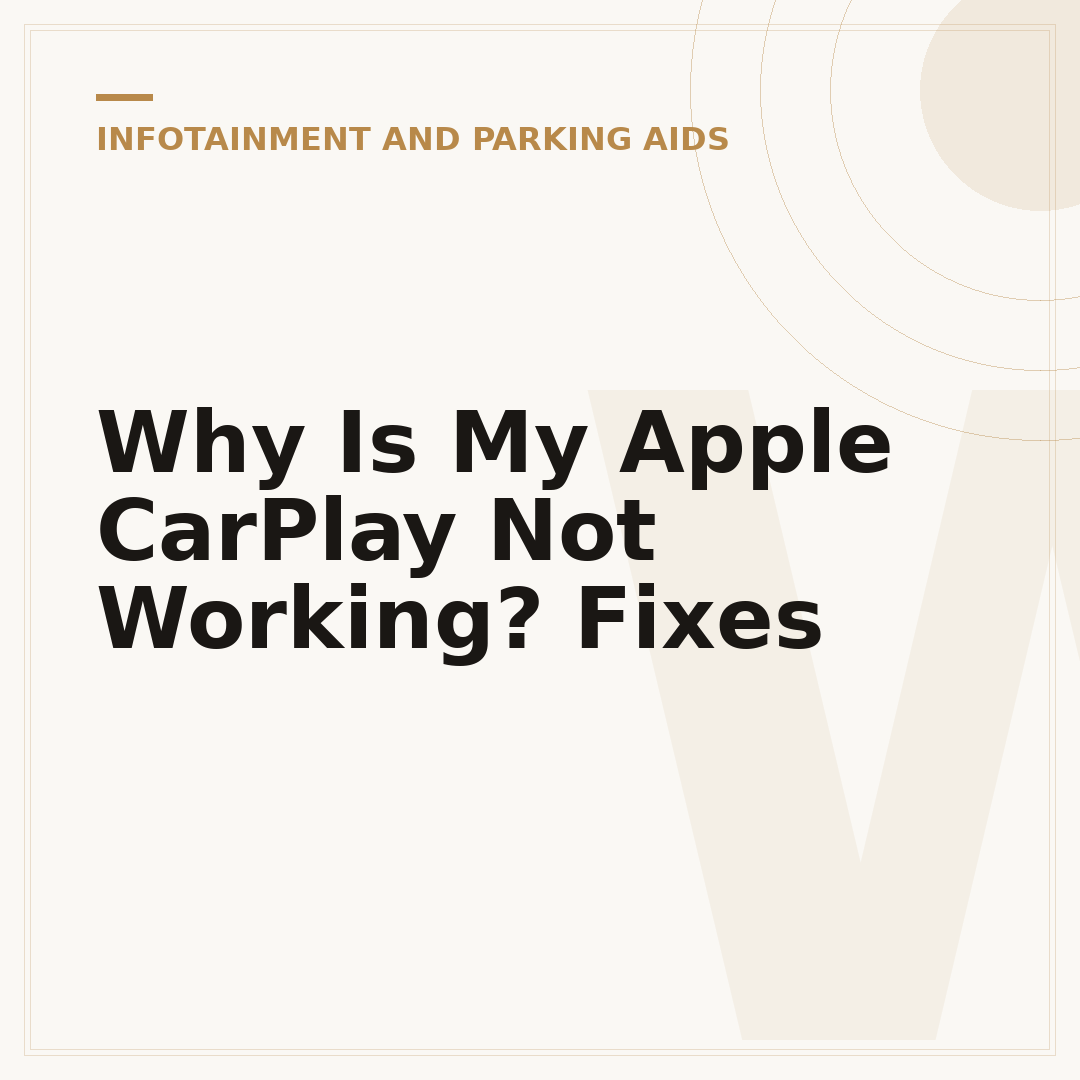 Why Is My Apple CarPlay Not Working? Fixes