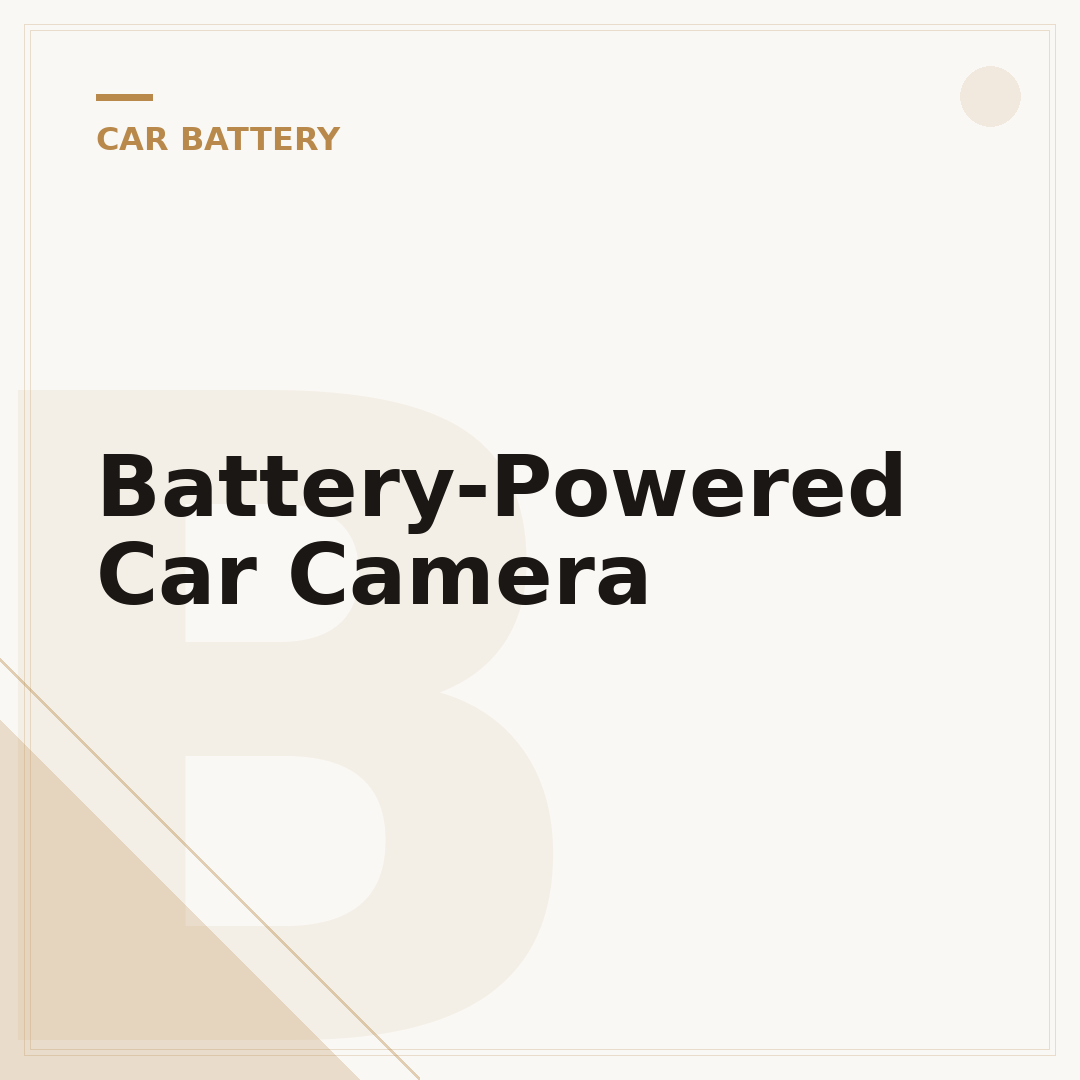 Battery-Powered Car Camera