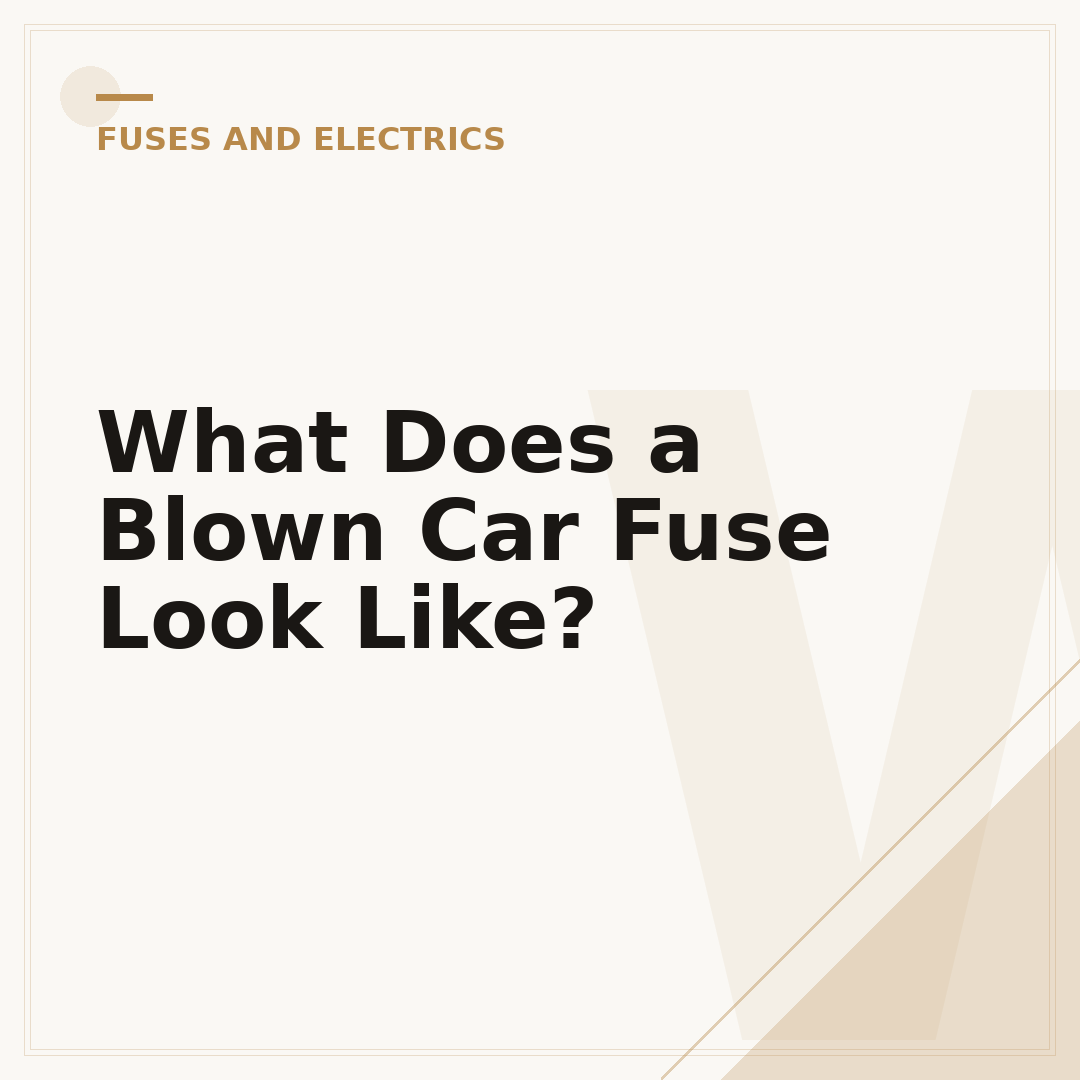 What Does a Blown Car Fuse Look Like?