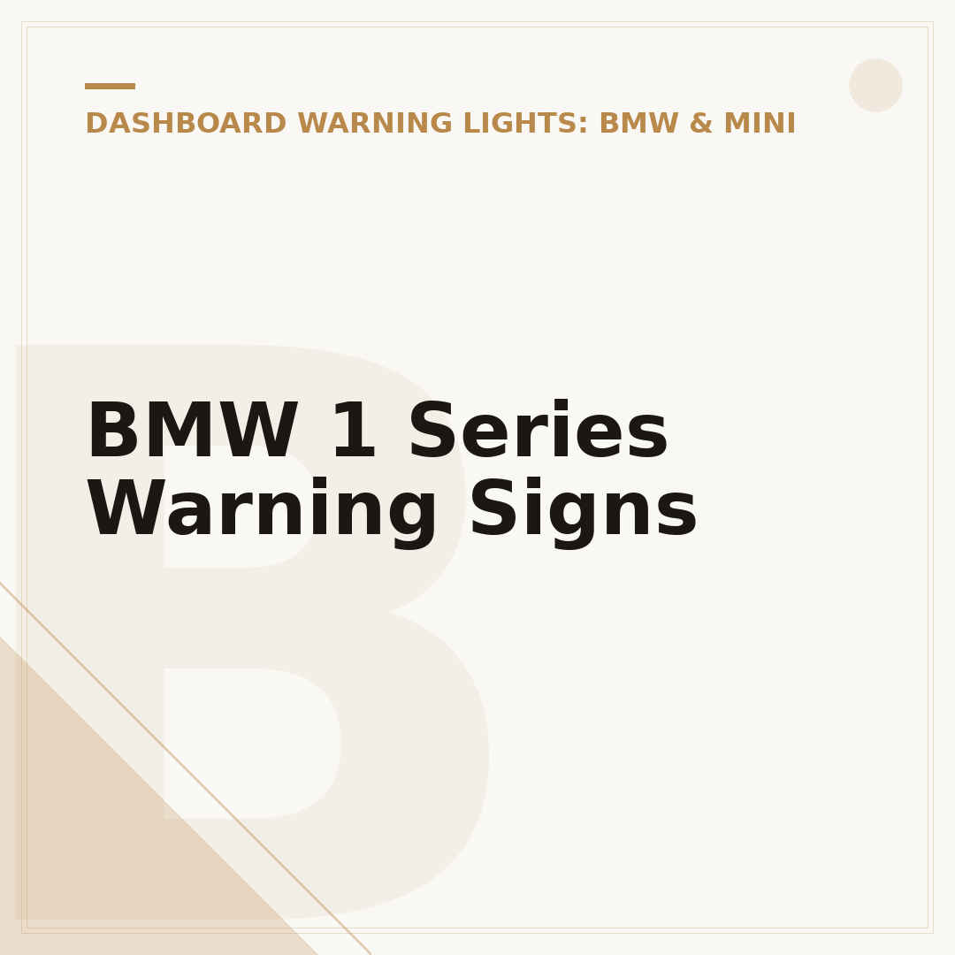 BMW 1 Series Warning Signs
