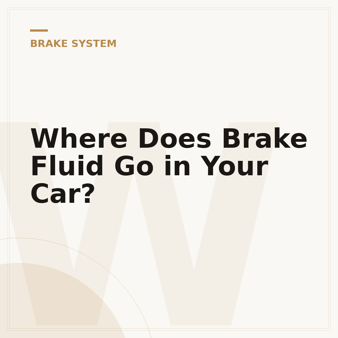 Where Does Brake Fluid Go in Your Car?