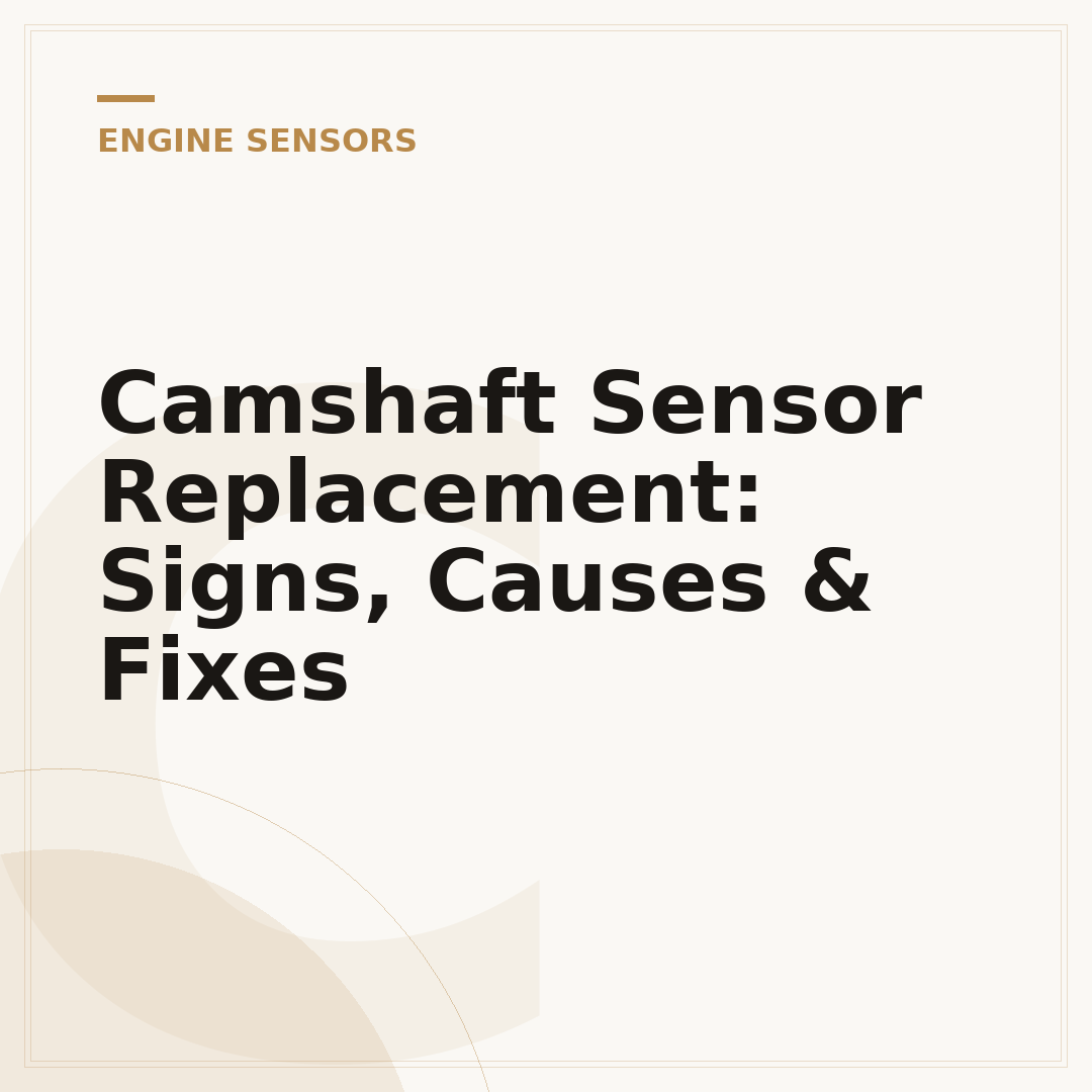 Camshaft Sensor Replacement: Signs, Causes & Fixes