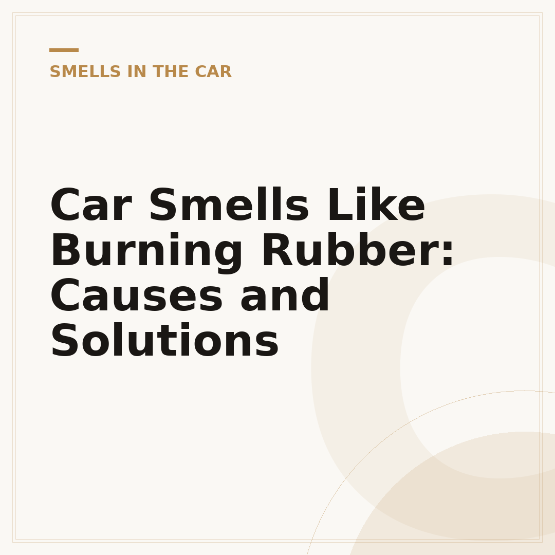 Car Smells Like Burning Rubber: Causes and Solutions