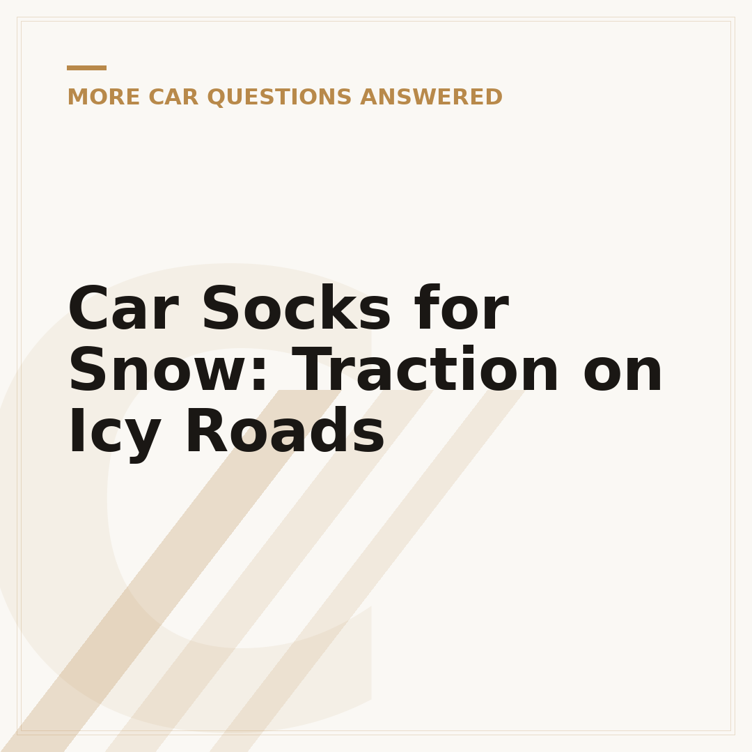 Car Socks for Snow: Traction on Icy Roads
