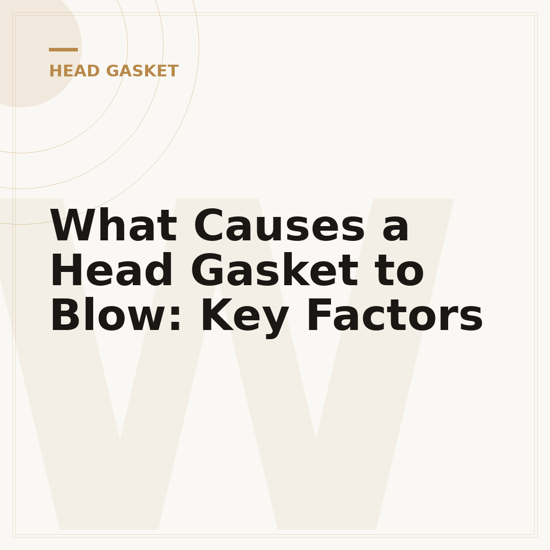 What Causes a Head Gasket to Blow: Key Factors