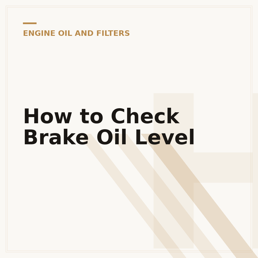 How to Check Brake Oil Level