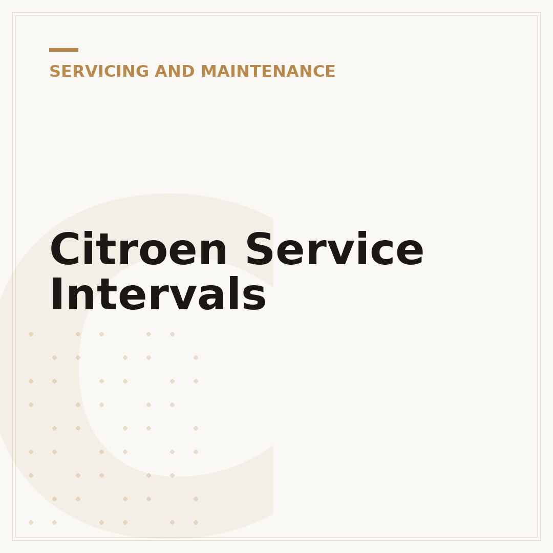 Citroen Service Intervals