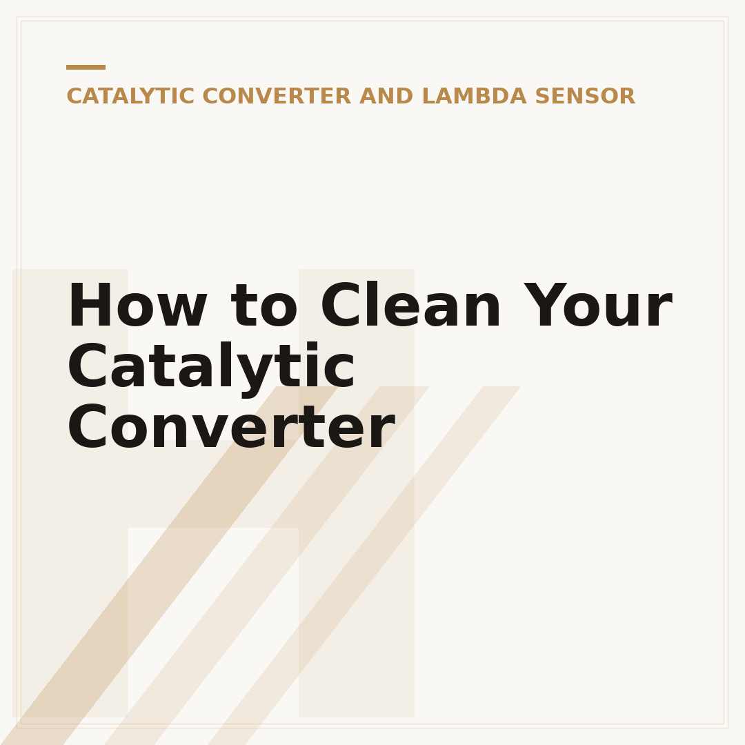 How to Clean Your Catalytic Converter