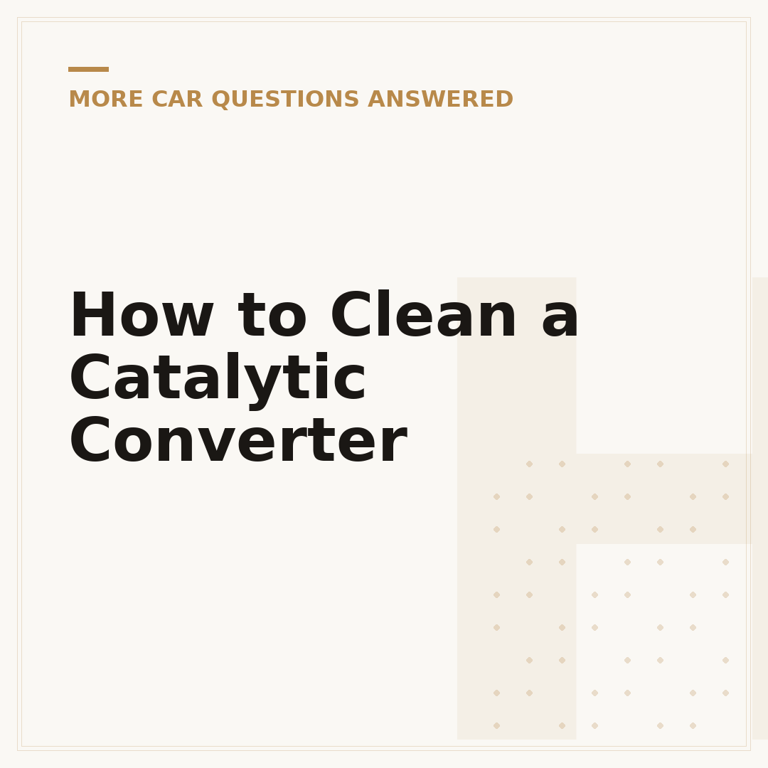 How to Clean a Catalytic Converter