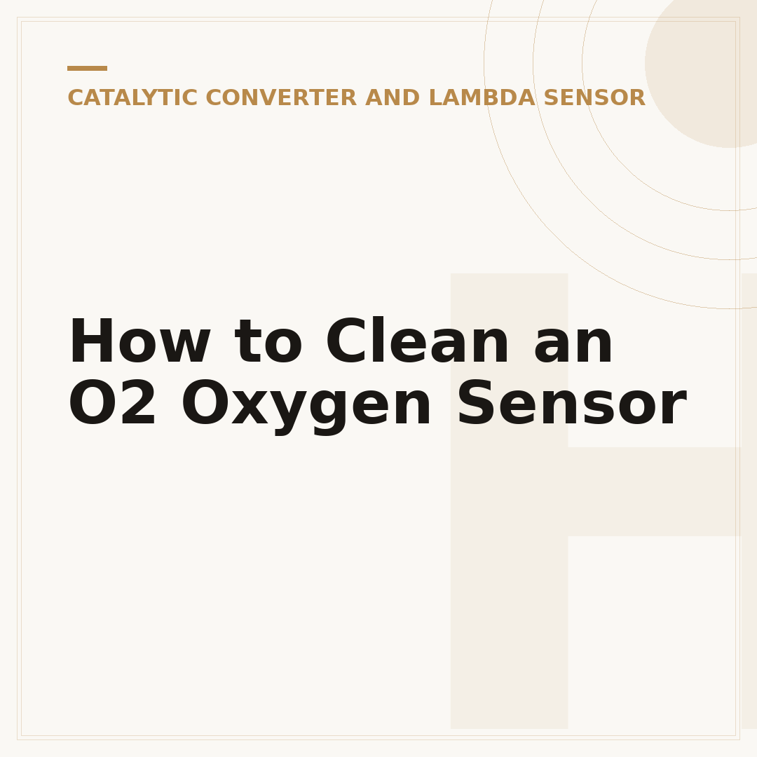How to Clean an O2 Oxygen Sensor