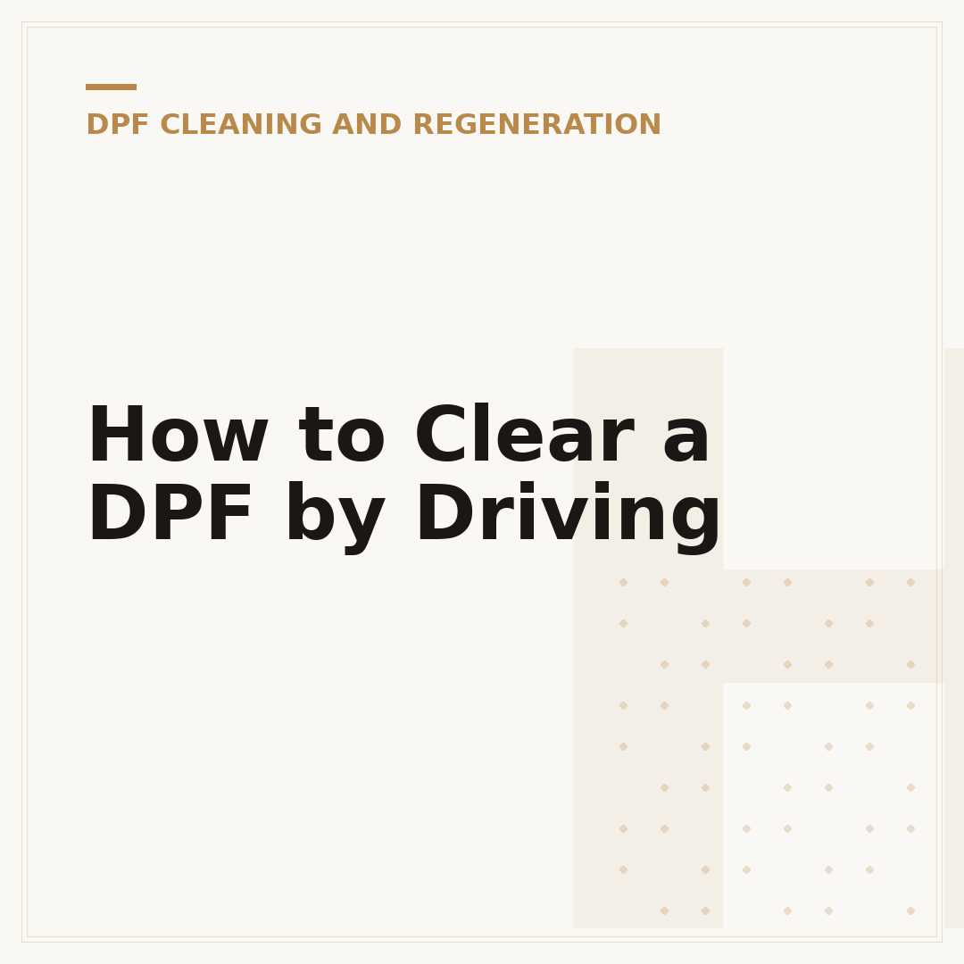 How to Clear a DPF by Driving