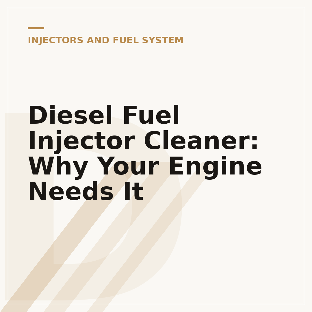 Diesel Fuel Injector Cleaner: Why Your Engine Needs It
