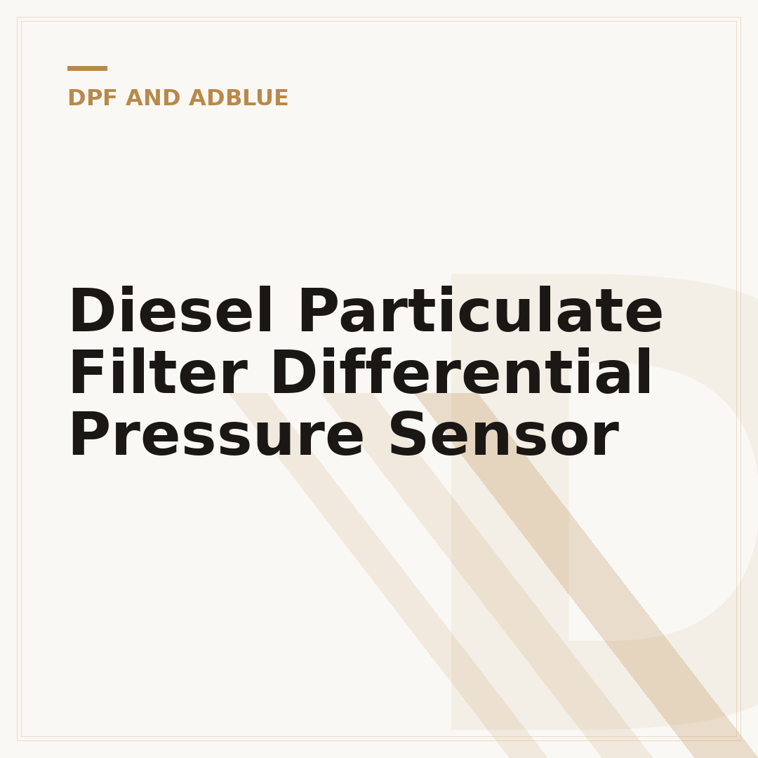 Diesel Particulate Filter Differential Pressure Sensor