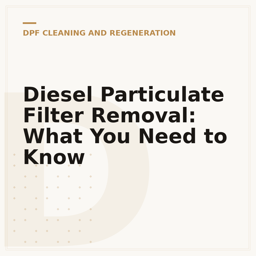 Diesel Particulate Filter Removal: What You Need to Know